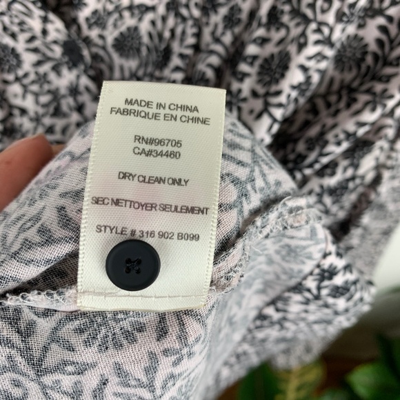 Rebecca Taylor Woodblock Vine Print Gauze Top Sz 0 - Picture 8 of 8